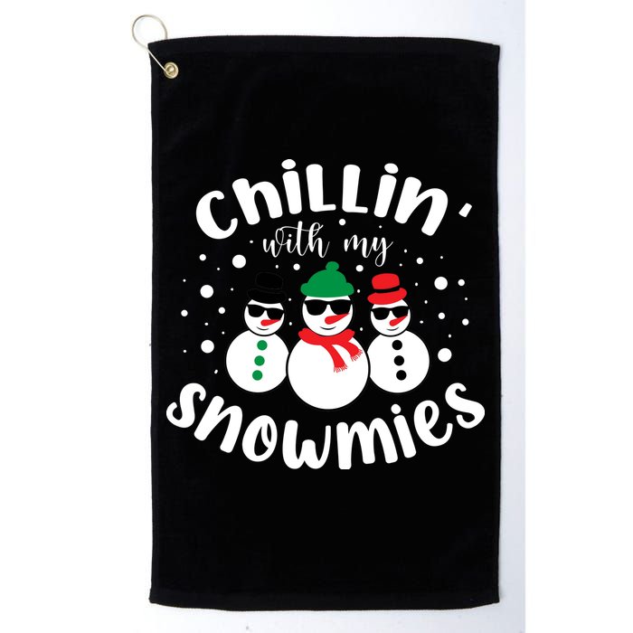 Chillin With My Snowmies Golf Towel