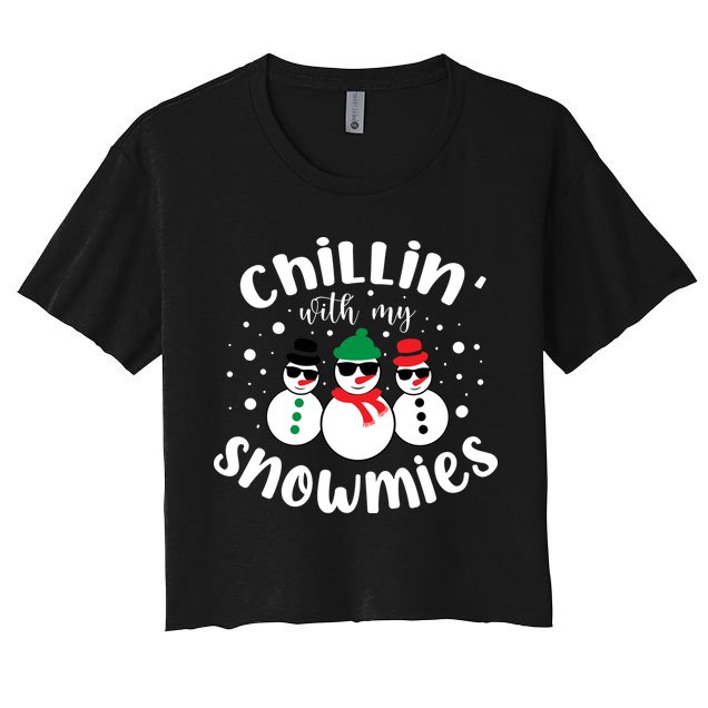 Chillin With My Snowmies Crop Top