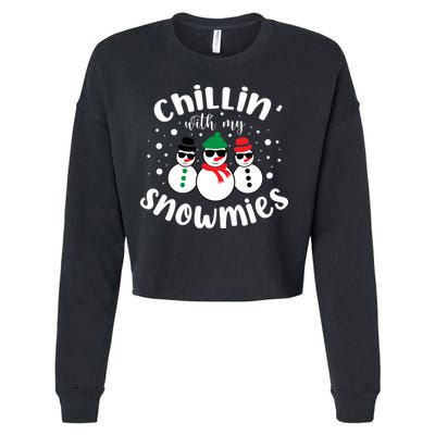 Chillin With My Snowmies Cropped Pullover Crew