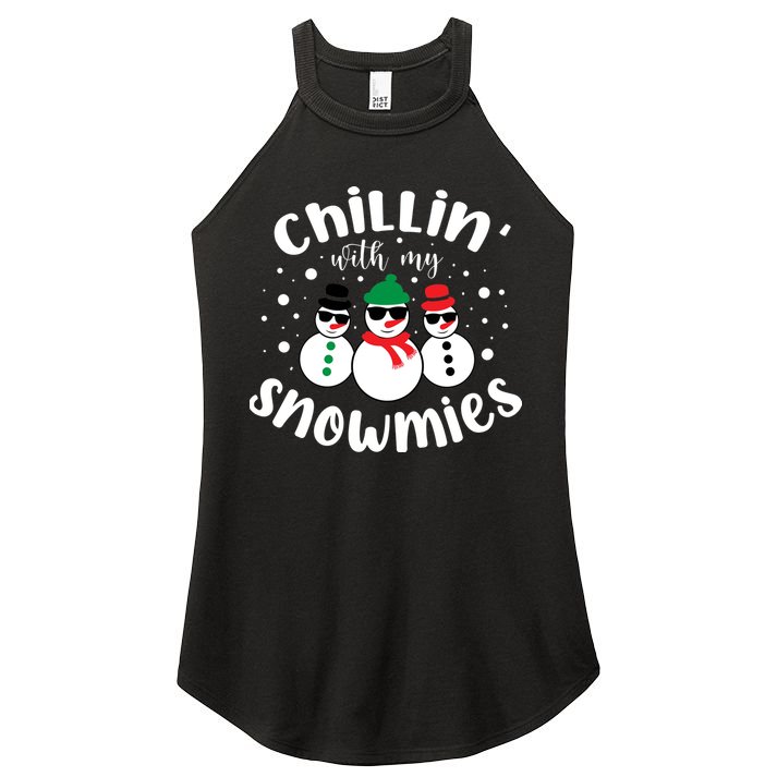 Chillin With My Snowmies Women's Perfect Tri Rocker Tank