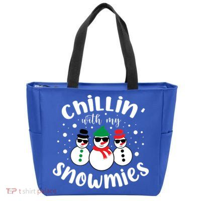 Chillin With My Snowmies Zip Tote Bag