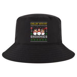 Chillin With My Snowmies Ugly Christmas Sweater Snow Gift Cool Comfort Performance Bucket Hat