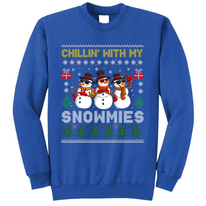 Chillin With My Snowmies Ugly Christmas Sweater Snow Gift Sweatshirt