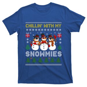 Chillin With My Snowmies Ugly Christmas Sweater Snow Gift T-Shirt