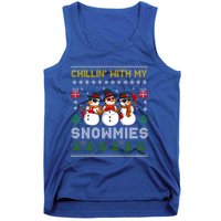 Chillin With My Snowmies Ugly Christmas Sweater Snow Gift Tank Top