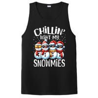 Chillin With My Snowmies Funny Snowman Christmas Women PosiCharge Competitor Tank