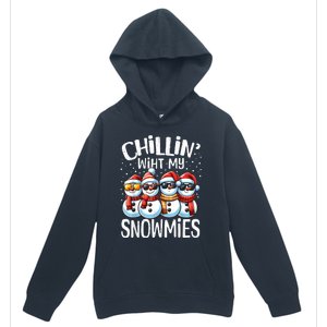 Chillin With My Snowmies Funny Snowman Christmas Women Urban Pullover Hoodie