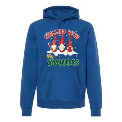 Chillin With My Gnomies Christmas Pamajas Family Funny Xmas Great Gift Premium Hoodie