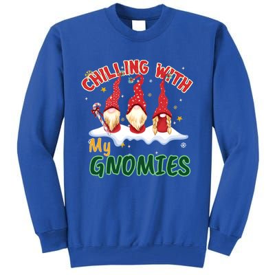 Chillin With My Gnomies Christmas Pamajas Family Funny Xmas Great Gift Tall Sweatshirt