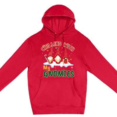 Chillin With My Gnomies Christmas Pamajas Family Funny Xmas Great Gift Premium Pullover Hoodie