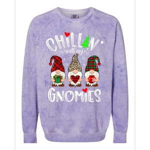 Chillin With My Gnomies Christmas Gnome Family Matching Xmas Meaningful Gift Colorblast Crewneck Sweatshirt