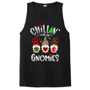 Chillin With My Gnomies Christmas Gnome Family Matching Xmas Meaningful Gift PosiCharge Competitor Tank