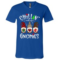 Chillin With My Gnomies Christmas Gnome Family Matching Xmas Meaningful Gift V-Neck T-Shirt