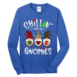 Chillin With My Gnomies Christmas Gnome Family Matching Xmas Meaningful Gift Tall Long Sleeve T-Shirt