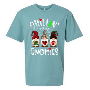 Chillin With My Gnomies Christmas Gnome Family Matching Xmas Meaningful Gift Sueded Cloud Jersey T-Shirt