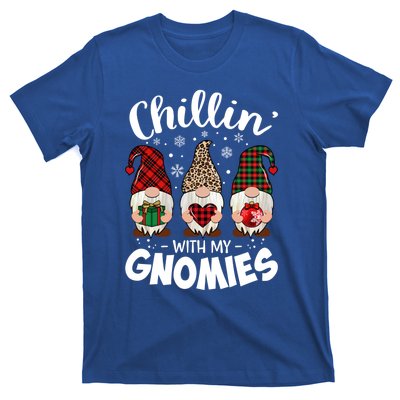 Chillin With My Gnomie Leopard Christmas Gnome Buffalo Gift T-Shirt