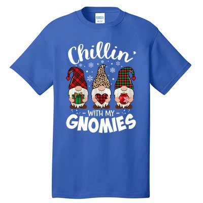 Chillin With My Gnomie Leopard Christmas Gnome Buffalo Gift Tall T-Shirt