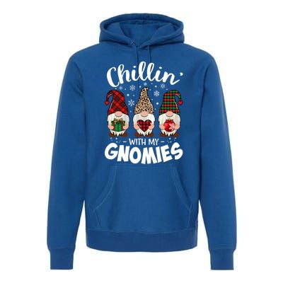 Chillin With My Gnomie Leopard Christmas Gnome Buffalo Gift Premium Hoodie