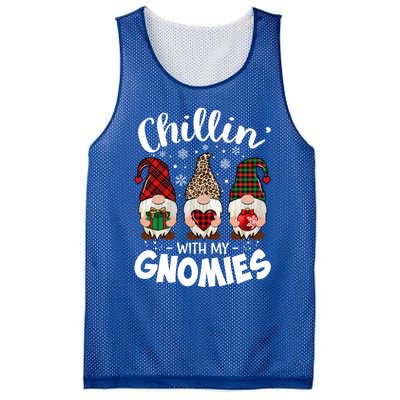 Chillin With My Gnomie Leopard Christmas Gnome Buffalo Gift Mesh Reversible Basketball Jersey Tank