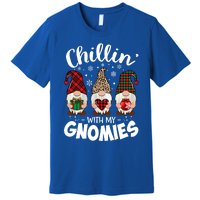 Chillin With My Gnomie Leopard Christmas Gnome Buffalo Gift Premium T-Shirt