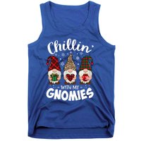 Chillin With My Gnomie Leopard Christmas Gnome Buffalo Gift Tank Top