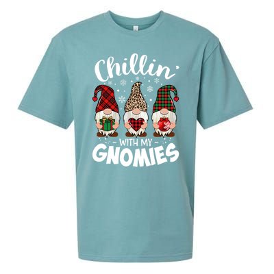 Chillin With My Gnomie Leopard Christmas Gnome Buffalo Gift Sueded Cloud Jersey T-Shirt