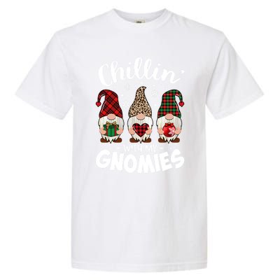 Chillin With My Gnomie Leopard Christmas Gnome Buffalo Gift Garment-Dyed Heavyweight T-Shirt