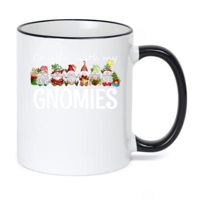 Chillin With My Gnomies Christmas Gift 11oz Black Color Changing Mug