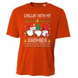 Chillin With My Gnomies Cute Buffalo Red Plaid Garden Gnome Cute Gift Cooling Performance Crew T-Shirt