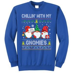 Chillin With My Gnomies Cute Buffalo Red Plaid Garden Gnome Cute Gift Sweatshirt