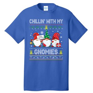 Chillin With My Gnomies Cute Buffalo Red Plaid Garden Gnome Cute Gift Tall T-Shirt