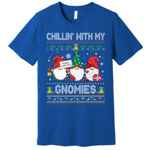 Chillin With My Gnomies Cute Buffalo Red Plaid Garden Gnome Cute Gift Premium T-Shirt