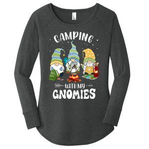 Camping With My Gnomies Funny Gnome Camp Women's Perfect Tri Tunic Long Sleeve Shirt