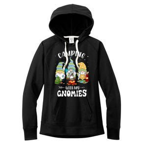 Camping With My Gnomies Funny Gnome Camp Women's Fleece Hoodie