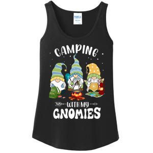 Camping With My Gnomies Funny Gnome Camp Ladies Essential Tank