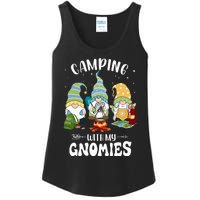 Camping With My Gnomies Funny Gnome Camp Ladies Essential Tank