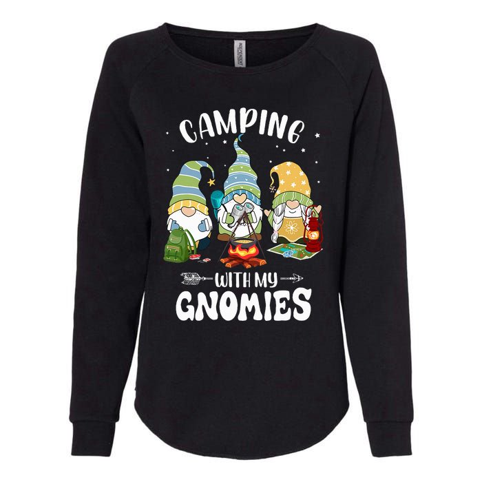 Camping With My Gnomies Funny Gnome Camp Womens California Wash Sweatshirt