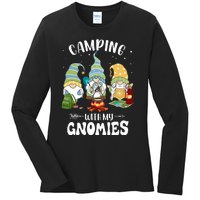 Camping With My Gnomies Funny Gnome Camp Ladies Long Sleeve Shirt