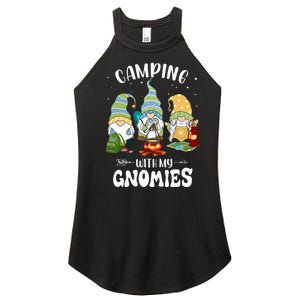 Camping With My Gnomies Funny Gnome Camp Women's Perfect Tri Rocker Tank