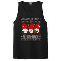 Chillin With My Gnomies Funny Christmas Family Friend Gnomes Design PosiCharge Competitor Tank