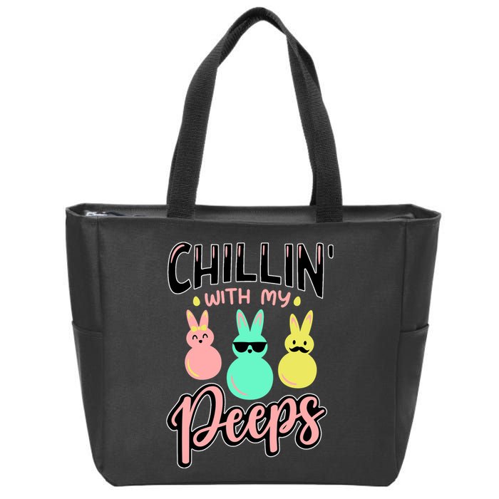 Chillin With My Peeps Spring Zip Tote Bag