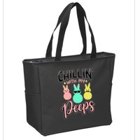 Chillin With My Peeps Spring Zip Tote Bag