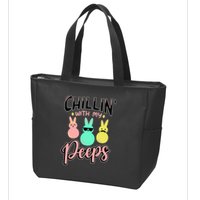 Chillin With My Peeps Spring Zip Tote Bag