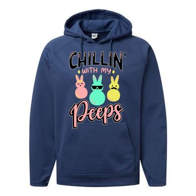 Chillin With My Peeps Spring Performance Fleece Hoodie