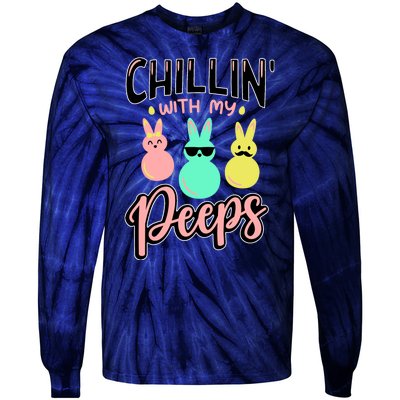 Chillin With My Peeps Spring Tie-Dye Long Sleeve Shirt