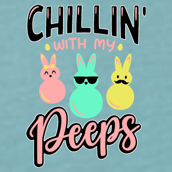 Chillin With My Peeps Spring Sueded Cloud Jersey T-Shirt