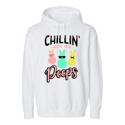 Chillin With My Peeps Spring Garment-Dyed Fleece Hoodie