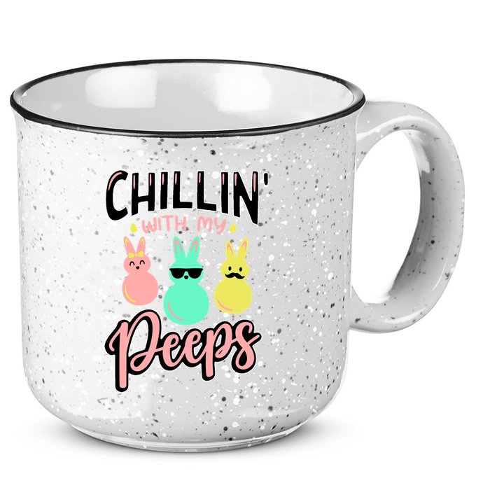 Chillin With My Peeps Spring 15oz Campfire Ceramic Mug
