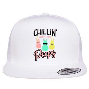 Chillin With My Peeps Spring Flat Bill Trucker Hat