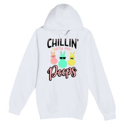 Chillin With My Peeps Spring Premium Pullover Hoodie